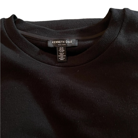 Kenneth Cole black long T-shirt dress with side pockets size m - Picture 5 of 8